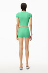 alexander wang mini skirt in textured jacquard jersey mint julep