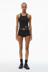 Alexander Wang black crystal hotfix racer tank