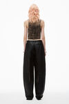 Alexander Wang black hochtaillierte ballonhose aus chintz-leinen