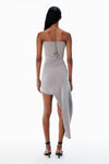Alexander Wang cement grey jersey dress with key hardware