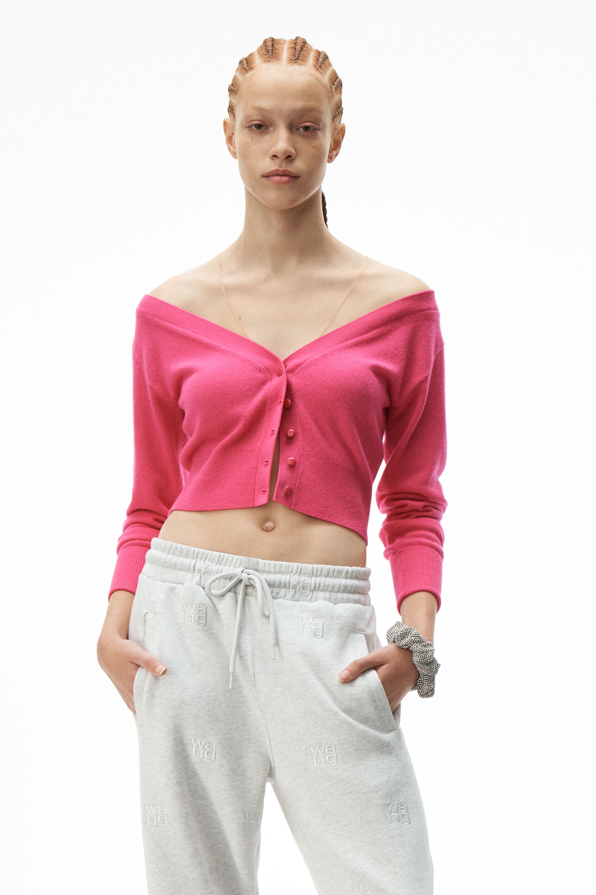 alexander wang cropped cardigan