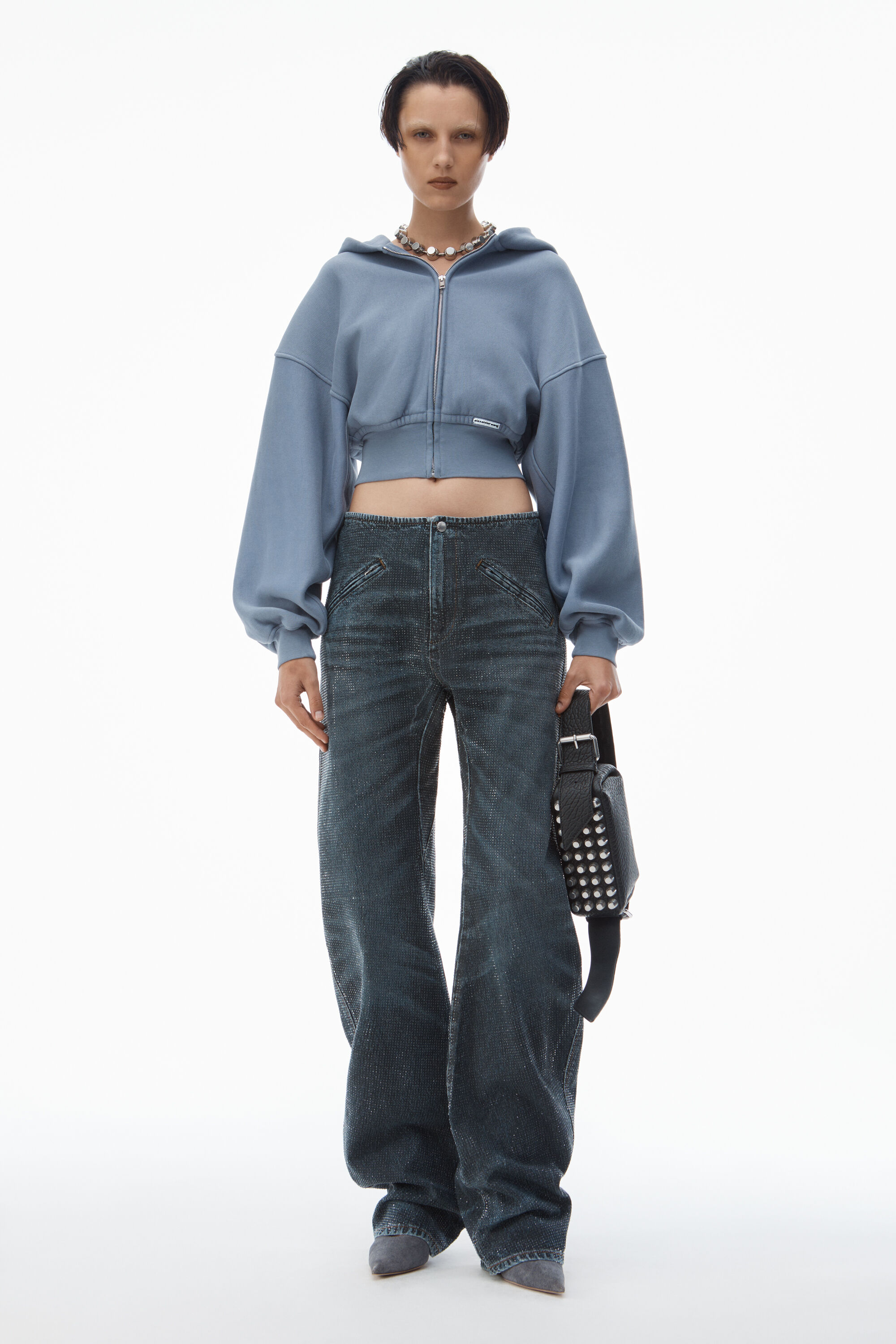 Alexanderwang スウェット Alexander Wang メタリック スウェットシャツ | グレー