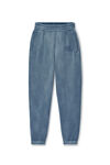 Alexander Wang washed blue ink blue puff-print logo sweatpants