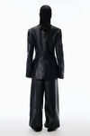 Alexander Wang black tailored leather blazer in leather