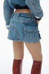 Alexander Wang vintage light indigo mid-rise cargo pocket miniskirt
