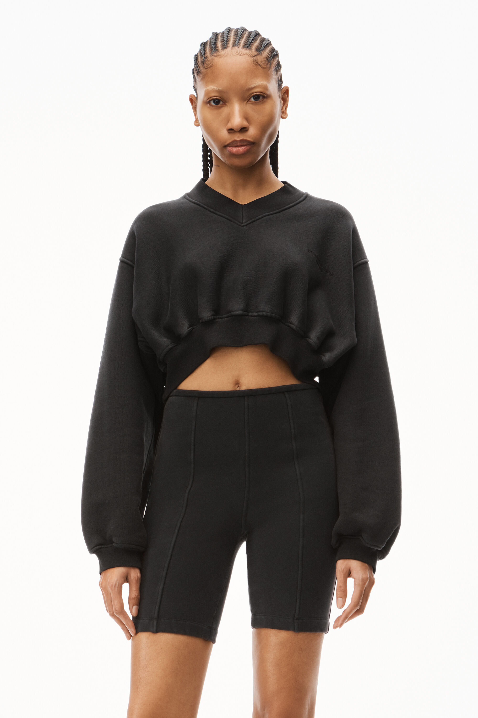 alexanderwang V-NECK CROPPED PULLOVER 