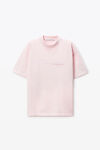 Alexander Wang light pink rosa oversize-t-shirt aus baumwollmischgewebe