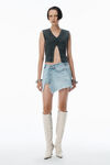 Alexander Wang faded black double v-neck tank top