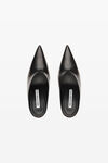 Alexander Wang black black leather boomerang wedge heel