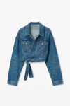 Alexander Wang deep blue giacca a portafoglio in denim di cotone rigenerato
