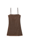 CLEAR HOTFIX SLIP DRESS IN LIGHT MESH