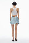 Alexander Wang light bleach deconstructed mini skirt in cotton