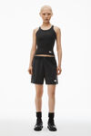 Alexander Wang washed black classic racer tank in ribbed cotton