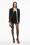 alexander wang 密织提花无肩带超短连衣裙 black