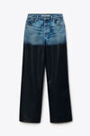 Alexander Wang vintage marbled blue サージコーティング ワイドレッグジーンズ