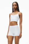 Alexander Wang white bike-shorts aus nahtlosem rippstrick