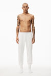 alexander wang unisex jogger in cotton waffle thermal  white