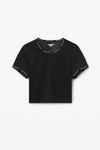 alexander wang t-shirt corta in mesh sportivo black