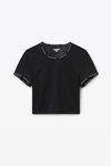 alexander wang 运动网眼面料短款 t 恤 black