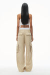 Alexander Wang feather mid-rise cargo rave pants in cotton twill