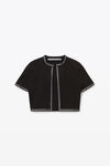 alexander wang 密织尼龙短款开衫 black