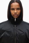 Alexander Wang black unisex bomber jacket in sateen