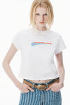Alexander Wang white white crystal hotfix star jersey tee
