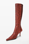Alexander Wang red multi vivica 85 皮革及膝靴