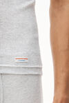 alexander wang 罗纹棉背心 heather grey