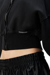 cropped zip up hoodie in classic terry