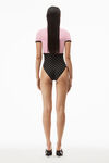 alexander wang 密织尼龙短款开衫 light pink