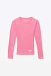 Alexander Wang lotus pink pink long-sleeve scoop neck tee
