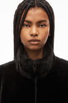 alexander wang faux fur track jacket black