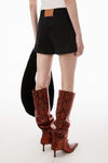 alexander wang shorty high-rise short in denim washed black