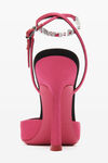 alexander wang delphine 105 logo strap pump in viscose pink