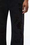 alexander wang jean avec logo ondulé ez washed black