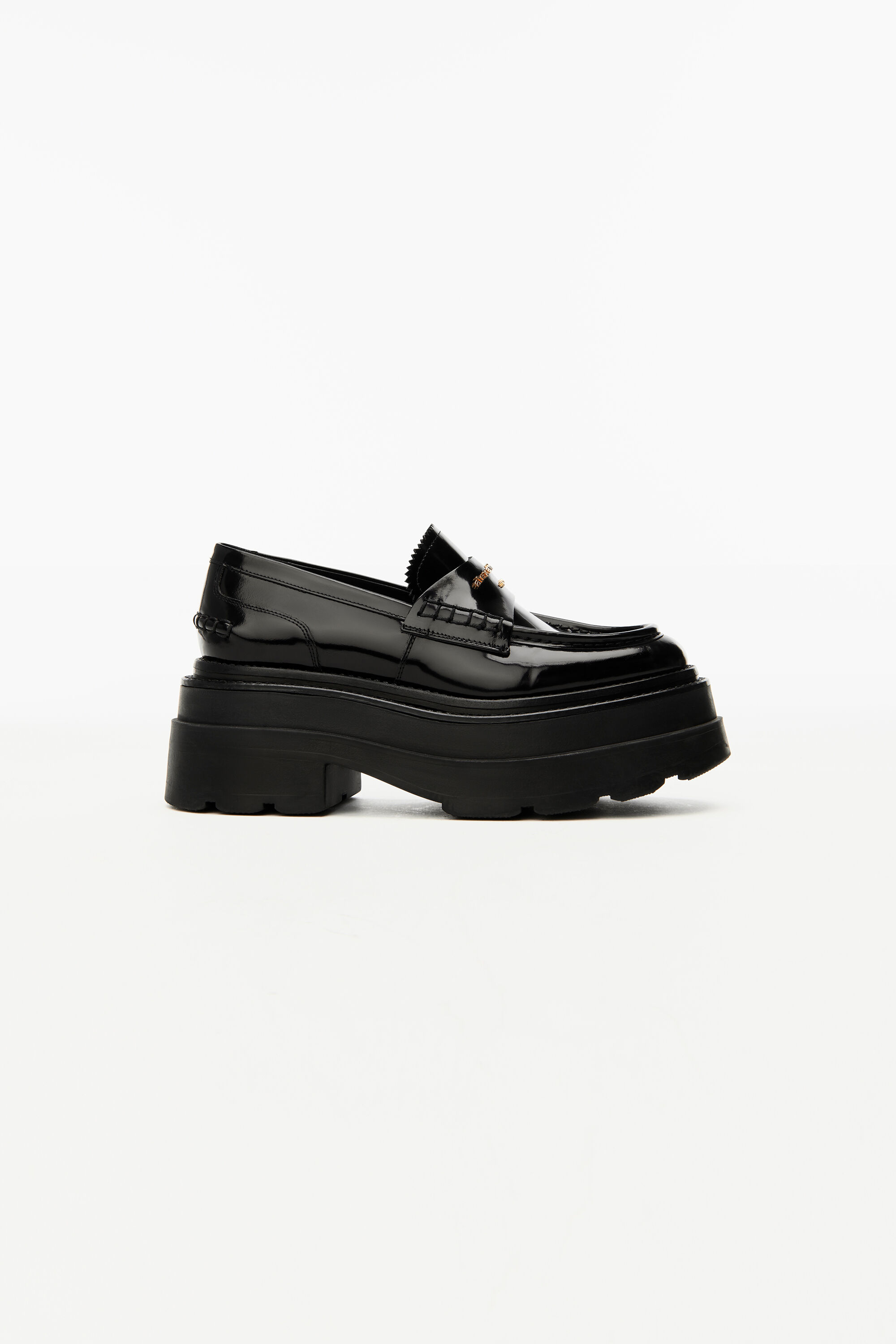 alexanderwang CARTER PLATFORM LOAFER IN LEATHER BLACK