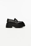 Alexander Wang black carter platform loafer in leather