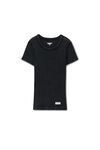 Alexander Wang washed black short-sleeve tee in ribbed cotton