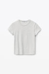 alexander wang 高捻针织紧身 t 恤 heather grey