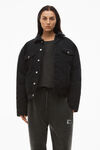 alexander wang 反面毛圈布运动风徽标运动裤  charcoal