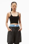 alexander wang scoop neck tank in stretch viscose knit black