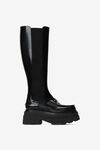alexander wang carter 防水台 spazzolato 皮革高筒靴  black