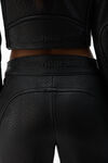 Alexander Wang black moto slim-leg trouser in lambskin leather