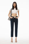 alexander wang og high-rise stovepipe jean in denim clean bright indigo