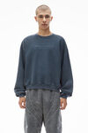 Alexander Wang acid pebble 棉质压花徽标卫衣