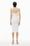 alexander wang 纹理提花平纹针织吊带连衣裙 white