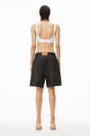 alexander wang bikini top in textured jacquard jersey white