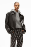 alexander wang デニム ロゴプリント ジョガーパンツ  grey aged/white