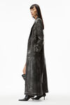 BOXY BELTED COAT IN VINTAGE MOTO LEATHER